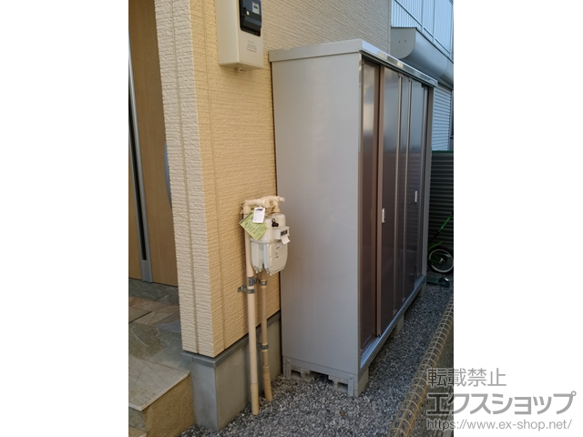 埼玉県三郷市のの物置・屋外倉庫 シンプリー 一般型 1940×515×1903 MJX-195E-P-AR 施工例