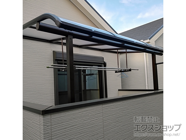 大阪府高槻市ののバルコニー・ベランダ屋根 ヴェクターテラス R型 屋根タイプ 単体 積雪〜20cm対応 施工例