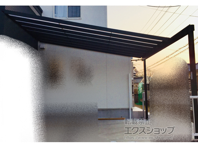 広島県呉市ののテラス屋根 スピーネ F型 テラスタイプ 単体 積雪〜20cm対応 *補強桁はね出し 施工例