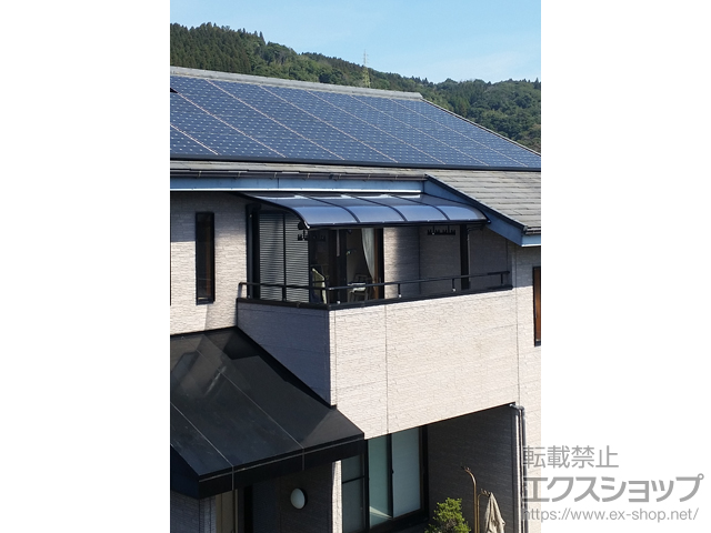 鹿児島県肝属郡錦江町ののバルコニー・ベランダ屋根 プレシオステラス R型 屋根タイプ 単体 積雪〜20cm対応 施工例