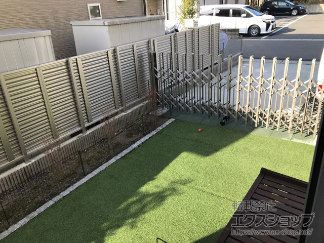 京都府京都市ののフェンス・柵 シンプレオフェンス13型 ルーバー 自由柱施工 施工例