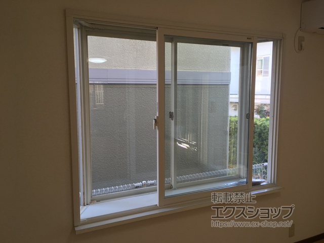 福岡県福岡市のの玄関ドア、二重窓（内窓） インプラス ダストバリア仕様 引違い窓 2枚建 施工例