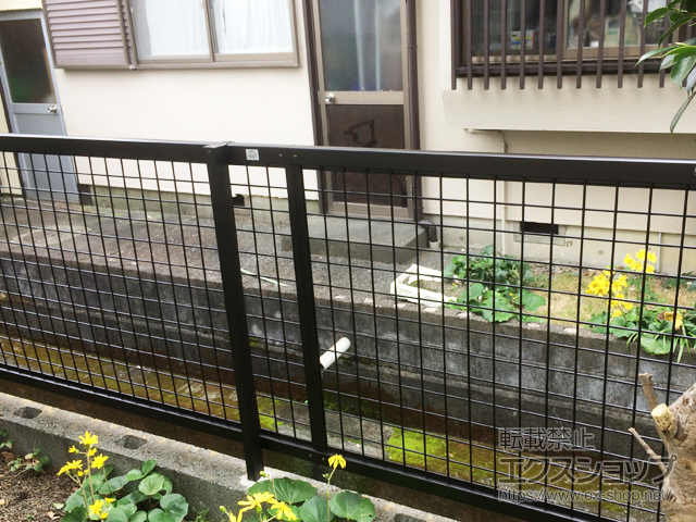 静岡県焼津市ののフェンス・柵 アルメッシュフェンス3型 フリーポールタイプ 施工例