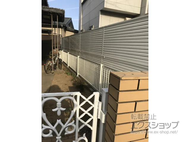 神奈川県茅ヶ崎市のLIXIL(リクシル)のフェンス・柵・塀 ハイサモア フリーポールタイプ 施工例