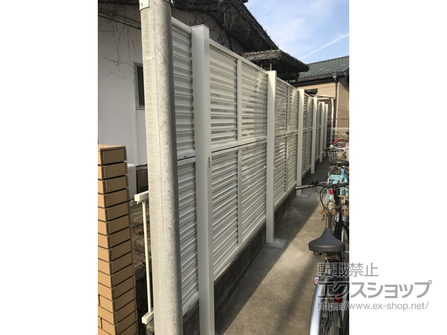 神奈川県茅ヶ崎市ののフェンス・柵 ハイグリッドフェンスUF8型 フリーポールタイプ 施工例