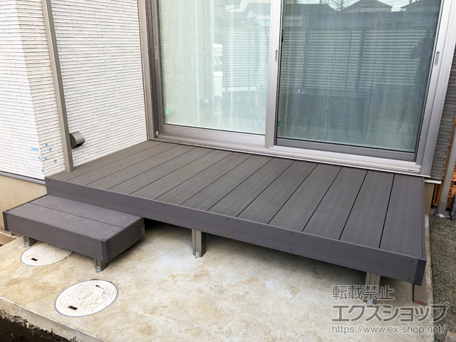 千葉県松戸市ののウッドデッキ レストステージ 幕板納まり 施工例