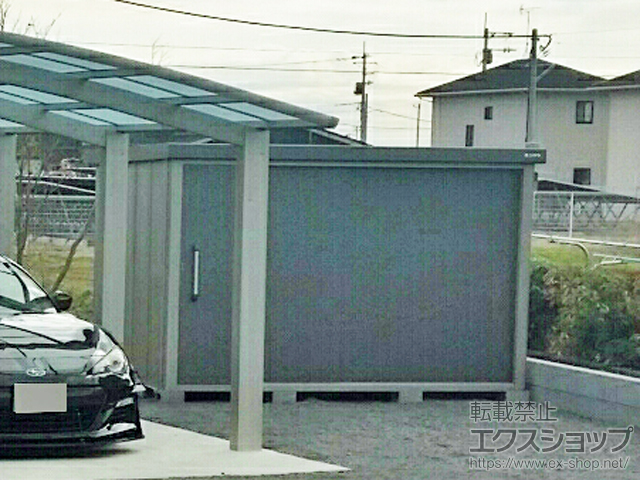 群馬県邑楽郡大泉町のの物置・屋外倉庫 エスケーエイト SK8-180 一般型 3000×2000×1940 SK8-180-GK 施工例