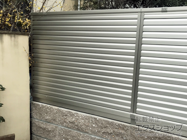 静岡県浜松市ののフェンス・柵 ミエーネフェンス 目隠しルーバータイプ 自由柱施工 施工例