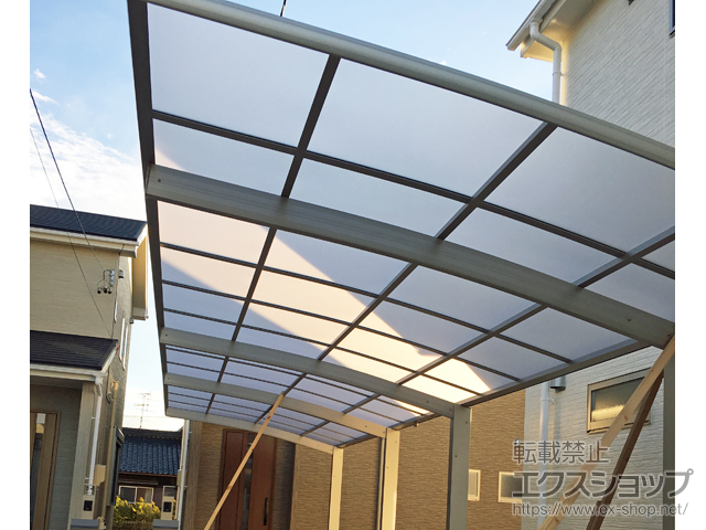 愛知県一宮市ののカーポート プレシオスポート 縦連棟 積雪〜20cm対応 施工例