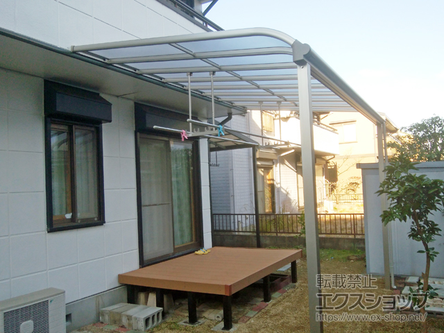 山口県山口市ののテラス屋根 ヴェクターテラス R型 テラスタイプ 単体 積雪〜20cm対応 施工例