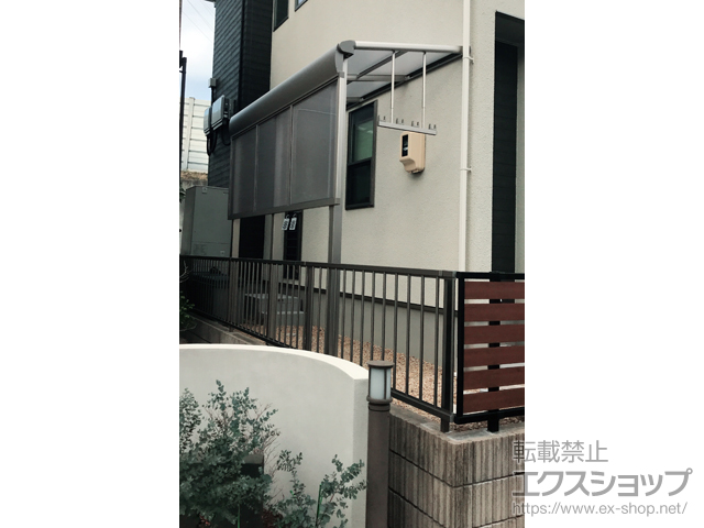 三重県津市ののテラス屋根 ヴェクターテラス F型 テラスタイプ 単体 積雪〜20cm対応＋前面パネル 施工例