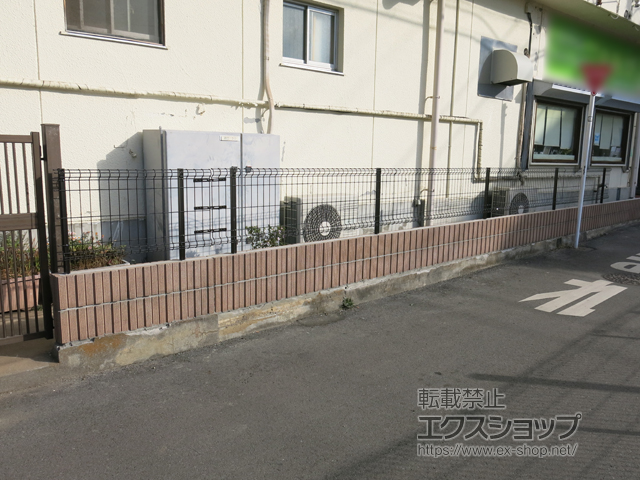 東京都府中市ののフェンス・柵 ユメッシュE型 フリー支柱タイプ 施工例