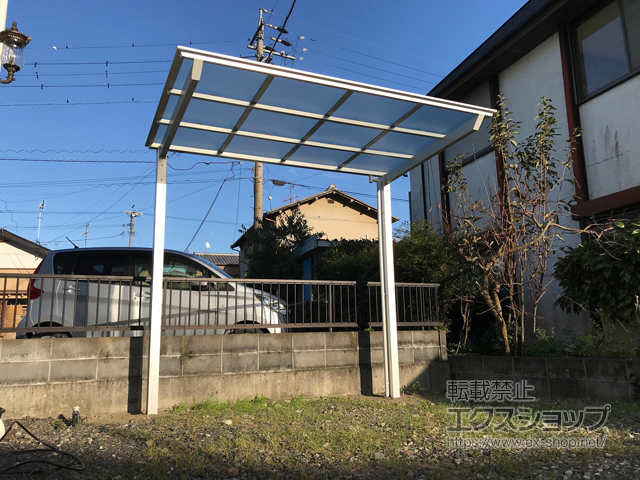 静岡県静岡市ののサイクルポート・駐輪場 ネスカFミニ (フラットスタイル) 積雪〜20cm対応 施工例