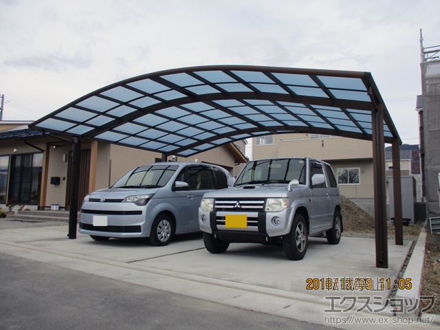 山梨県甲府市ののカーポート レイナツインポートグラン　積雪〜20cm対応 施工例
