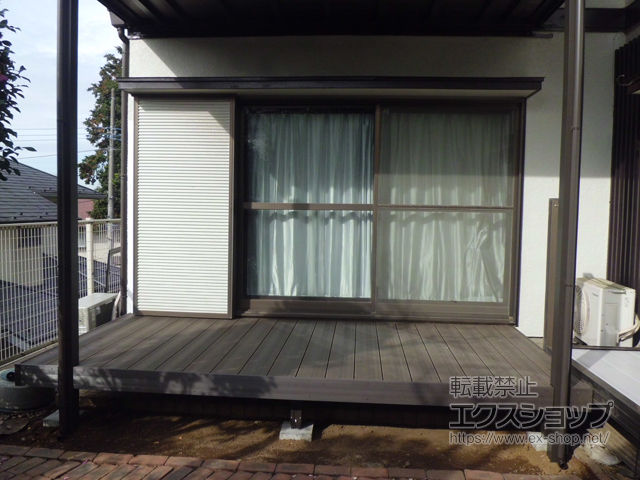 千葉県柏市ののバルコニー、ウッドデッキ、バルコニー・ベランダ屋根 樹ら楽ステージ 木彫 施工例