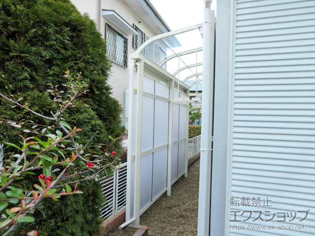 兵庫県三田市ののストックヤード スピーネストックヤードR型 パネルタイプ スクリーン仕様 積雪〜20cm対応 施工例