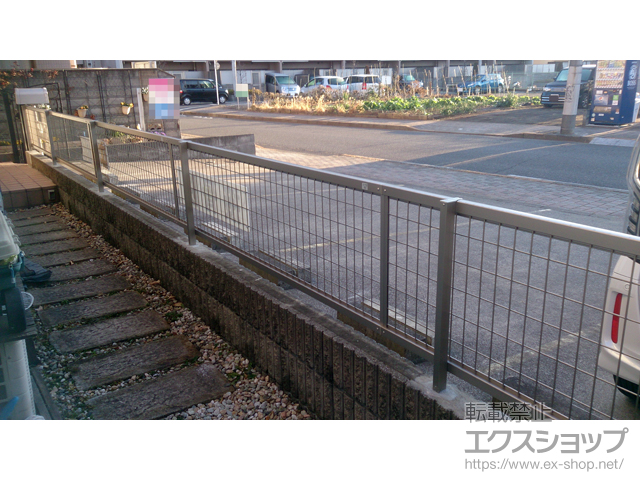 東京都羽村市ののフェンス・柵 アルメッシュフェンス1型 フリーポールタイプ 施工例