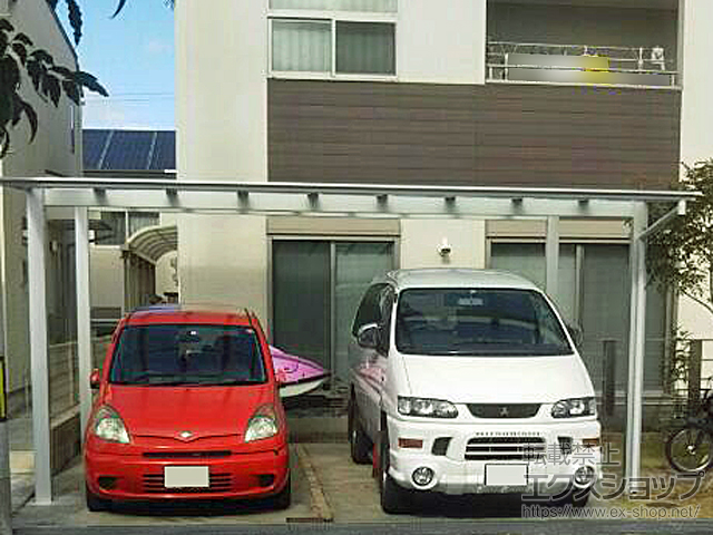 兵庫県神戸市ののカーポート ソリッドポート ワイド 積雪〜20cm対応 施工例