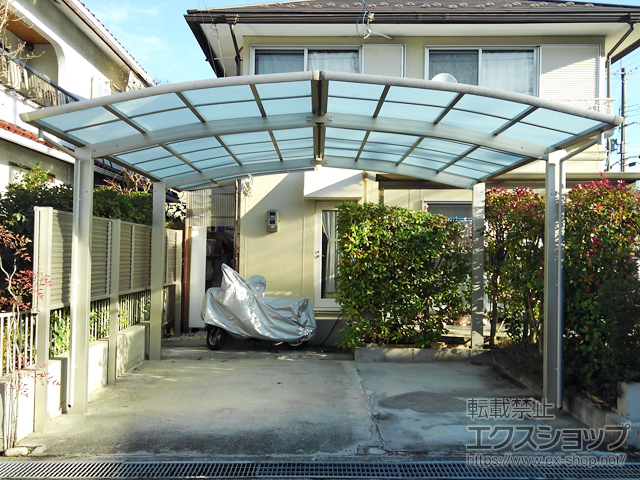 滋賀県蒲生郡竜王町ののカーポート レイナポートグラン M合掌　積雪〜20cm対応 施工例