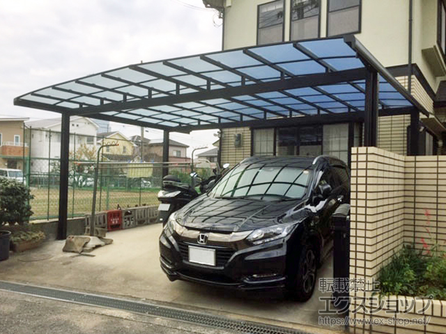 大阪府泉佐野市ののカーポート フーゴA (アーチスタイル) ワイド 積雪〜20cm対応 施工例