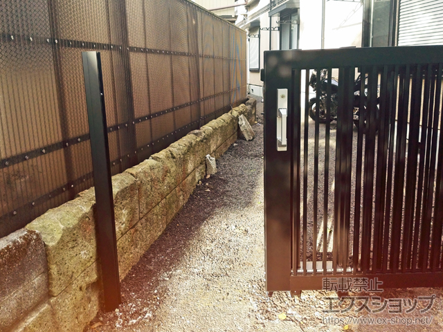 東京都大田区のの門扉 アーキスライドB型 単色 施工例