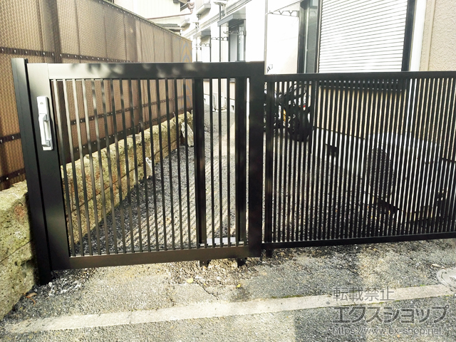 東京都大田区ののフェンス・柵 ライシスフェンス 2型 細たて桟 フリーポールタイプ 施工例