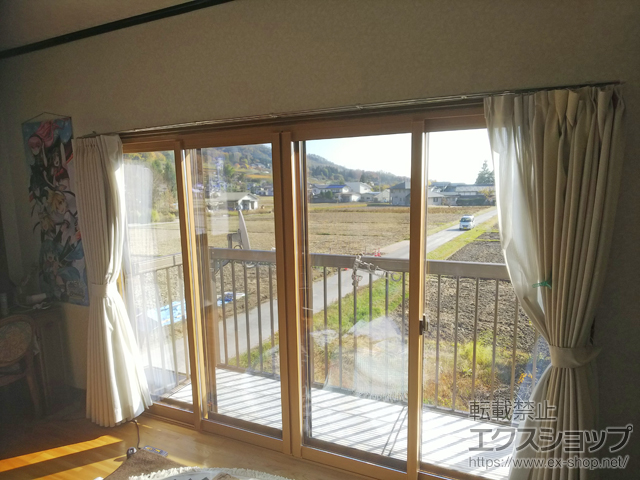 長野県北安曇郡池田町のの二重窓（内窓） ラマードU 引違い窓 4枚建 施工例