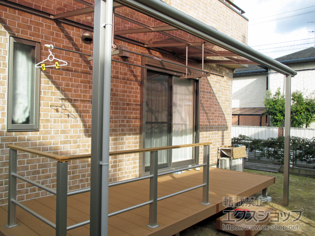 奈良県磯城郡田原本町ののテラス屋根 ヴェクターテラス R型 テラスタイプ 単体 積雪〜20cm対応 施工例