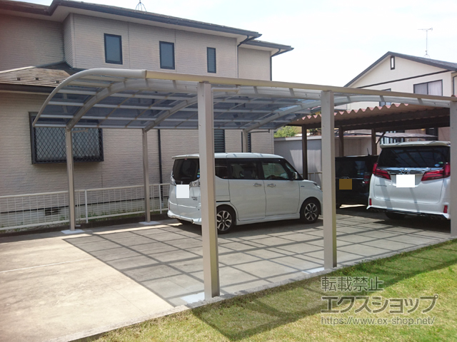 岐阜県多治見市ののカーポート レイナツインポートグラン 延長　積雪〜20cm対応 施工例