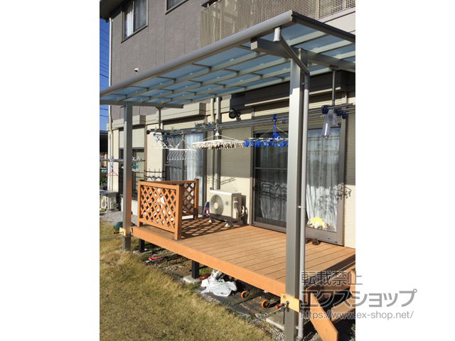 埼玉県加須市ののテラス屋根 エフルージュグランZERO テラスタイプ 積雪〜20cm対応 施工例