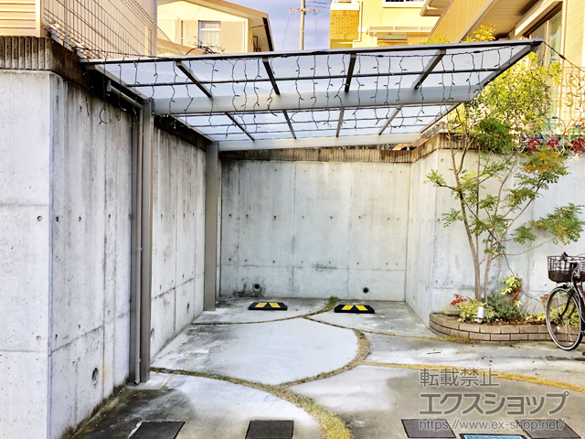 兵庫県川西市ののカーポート ソリッドポート 積雪〜20cm対応 施工例