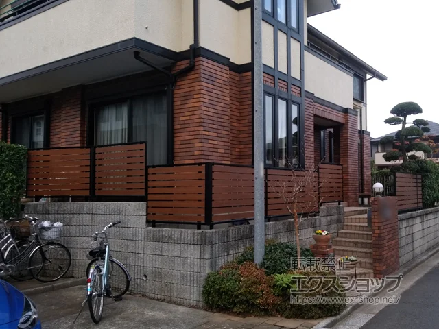 千葉県四街道市のValue Selectのフェンス・柵・塀 モクアルフェンス 横板タイプ 自由柱タイプ 施工例