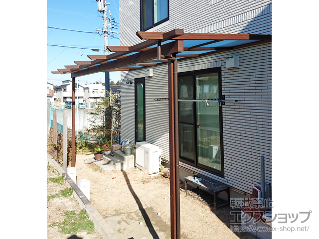 愛知県名古屋市ののテラス屋根 サザンテラス (パーゴラ仕様) テラスタイプ 単体 積雪〜20cm対応 施工例