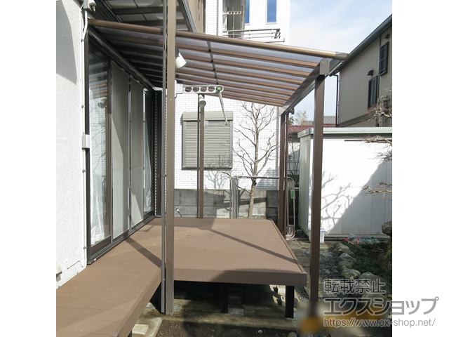千葉県四街道市ののテラス屋根 ヴェクターテラス F型 テラスタイプ 単体 積雪〜20cm対応 施工例