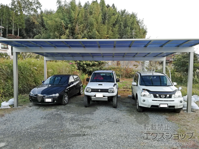 熊本県上益城郡御船町ののカーポート エフルージュ トリプル 積雪〜20cm対応 施工例