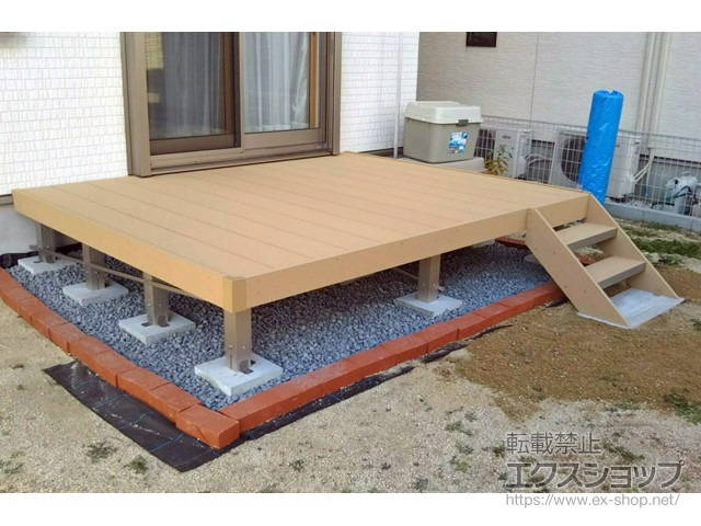 埼玉県白岡市ののウッドデッキ リウッドデッキ 200 施工例