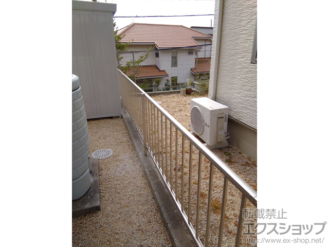 三重県津市ののフェンス・柵 シンプレオフェンスT2型 縦格子16本 自由柱施工 施工例