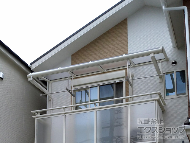 大阪府枚方市ののバルコニー・ベランダ屋根 ヴェクターテラス R型 ルーフタイプ 単体 積雪〜20cm対応 施工例