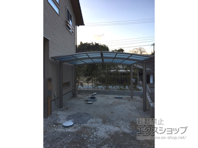 愛知県豊田市ののカーポート ネスカR (ラウンドスタイル) ワイド 積雪〜20cm対応 施工例