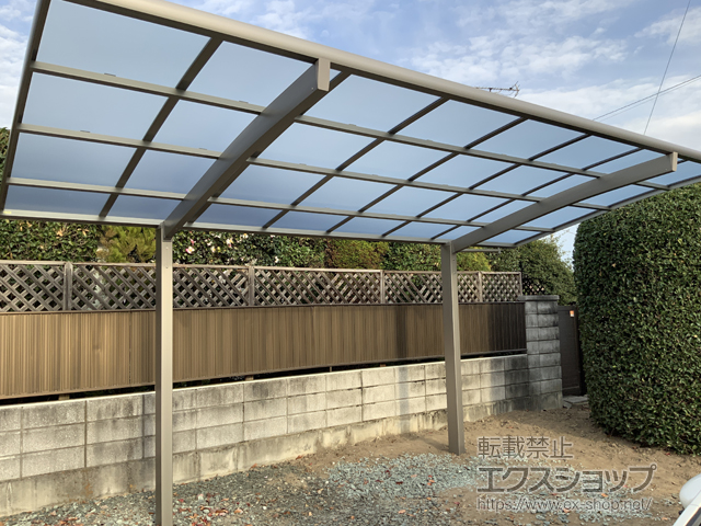 群馬県高崎市ののカーポート ネスカR (ラウンドスタイル) 積雪〜20cm対応 施工例