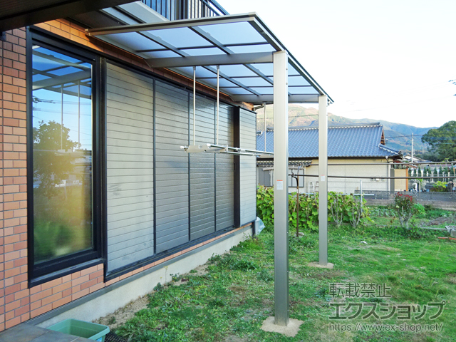 福岡県直方市ののテラス屋根 フーゴF 独立テラスタイプ 単体 積雪〜20cm対応 施工例