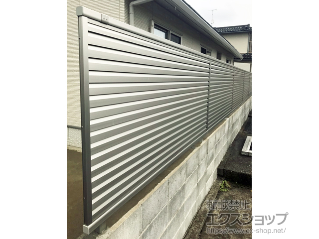 石川県金沢市ののフェンス・柵 ミエーネフェンス 目隠しルーバータイプ 自由柱施工 施工例