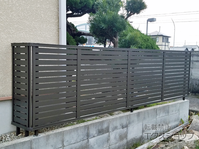 兵庫県姫路市ののフェンス・柵 プレスタフェンス7Y型 フリーポールタイプ 施工例