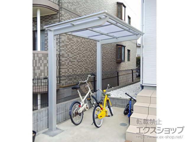 神奈川県小田原市ののサイクルポート・駐輪場 フーゴFミニ (フラットスタイル) 積雪〜20cm対応 施工例