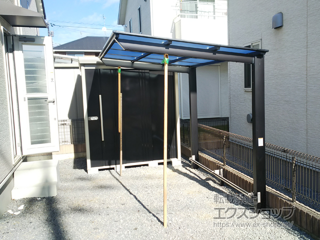 栃木県宇都宮市ののサイクルポート・駐輪場 ネスカFミニ (フラットスタイル) 積雪〜20cm対応 施工例