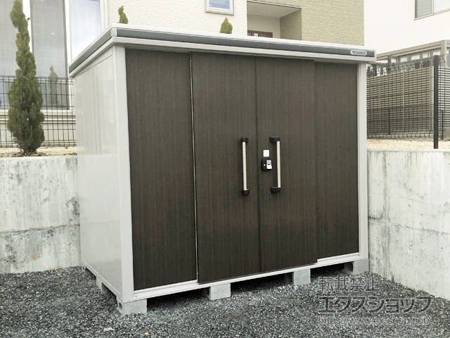 長野県飯田市のの物置・屋外倉庫 エルモ 一般型 2570×1520×2120（LMD-2515） LMD-2515-DW 施工例