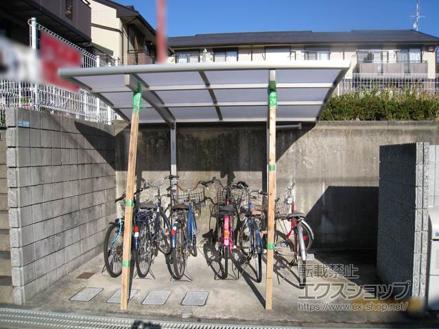 奈良県北葛城郡広陵町ののサイクルポート・駐輪場 レイナポートグランミニ 積雪〜20cm対応 施工例