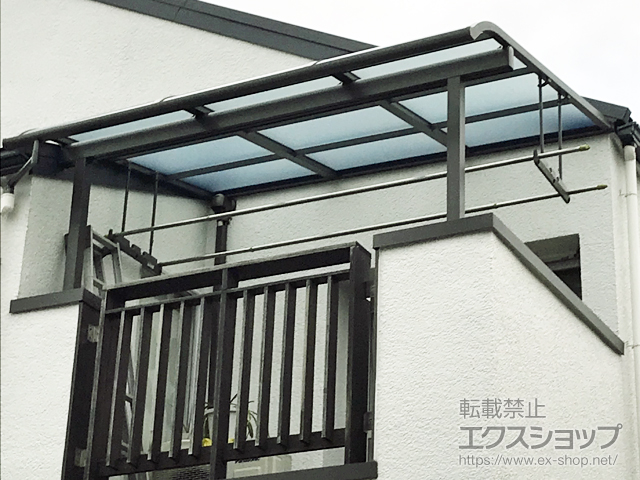 兵庫県芦屋市ののバルコニー・ベランダ屋根 スピーネ R型 屋根タイプ 単体 積雪〜20cm対応 施工例