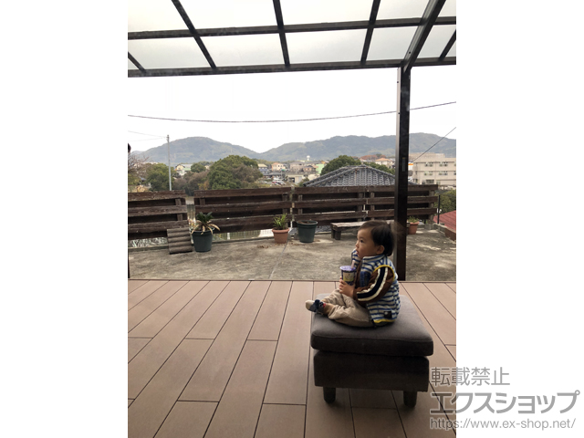 福岡県大牟田市ののウッドデッキ リウッドデッキ 200 施工例