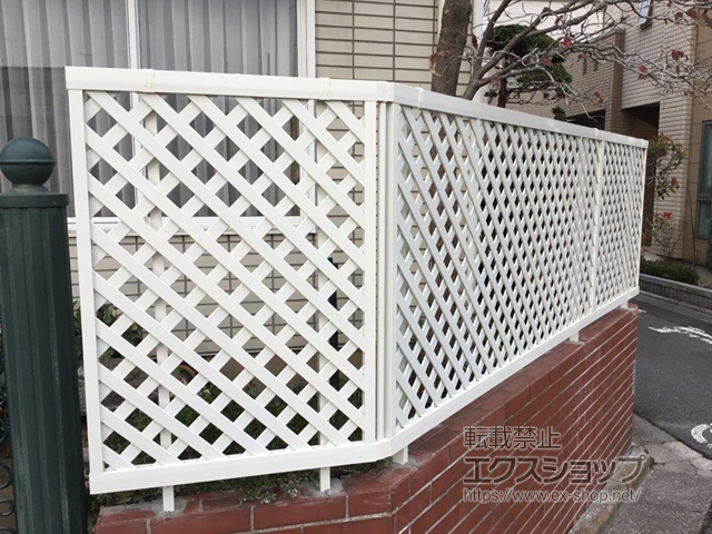 東京都練馬区ののフェンス・柵 ライシスフェンス 11型 ラチス格子 フリーポールタイプ 施工例